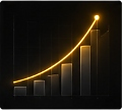 Etapa 06: Operação - Gráfico de crescimento com linha dourada ascendente